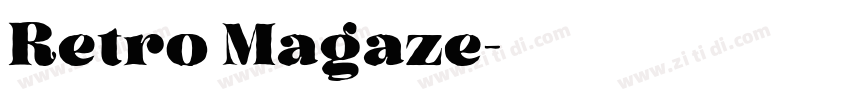 Retro Magaze字体转换